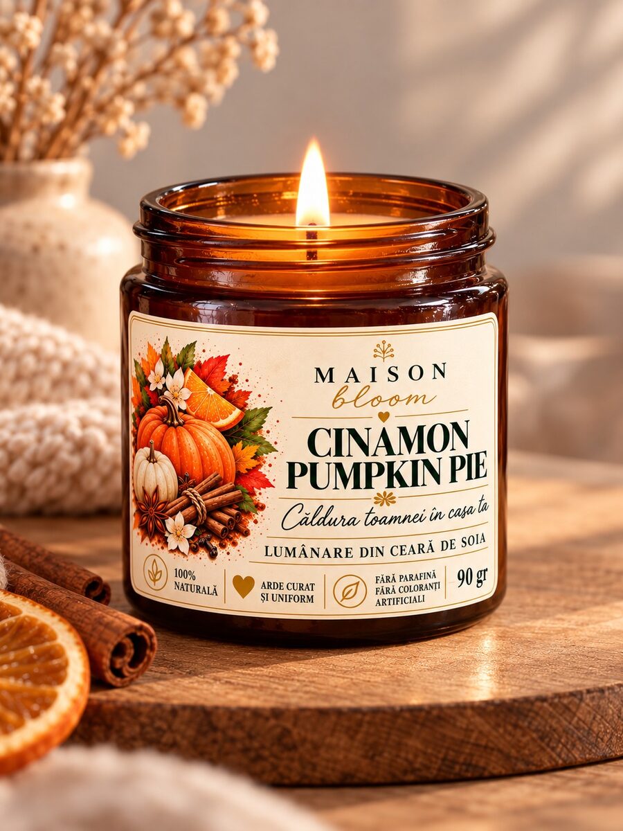 Lumânare parfumată Cinnamon Pumpkin Pie